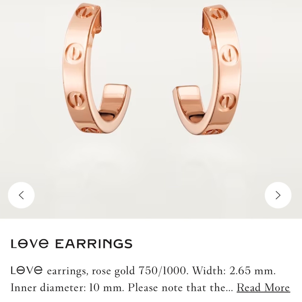 Cartier Love earrings - rose gold